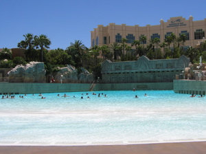 Pools and Beach at Mandalay Bay Hotel and Casino Editorial Stock